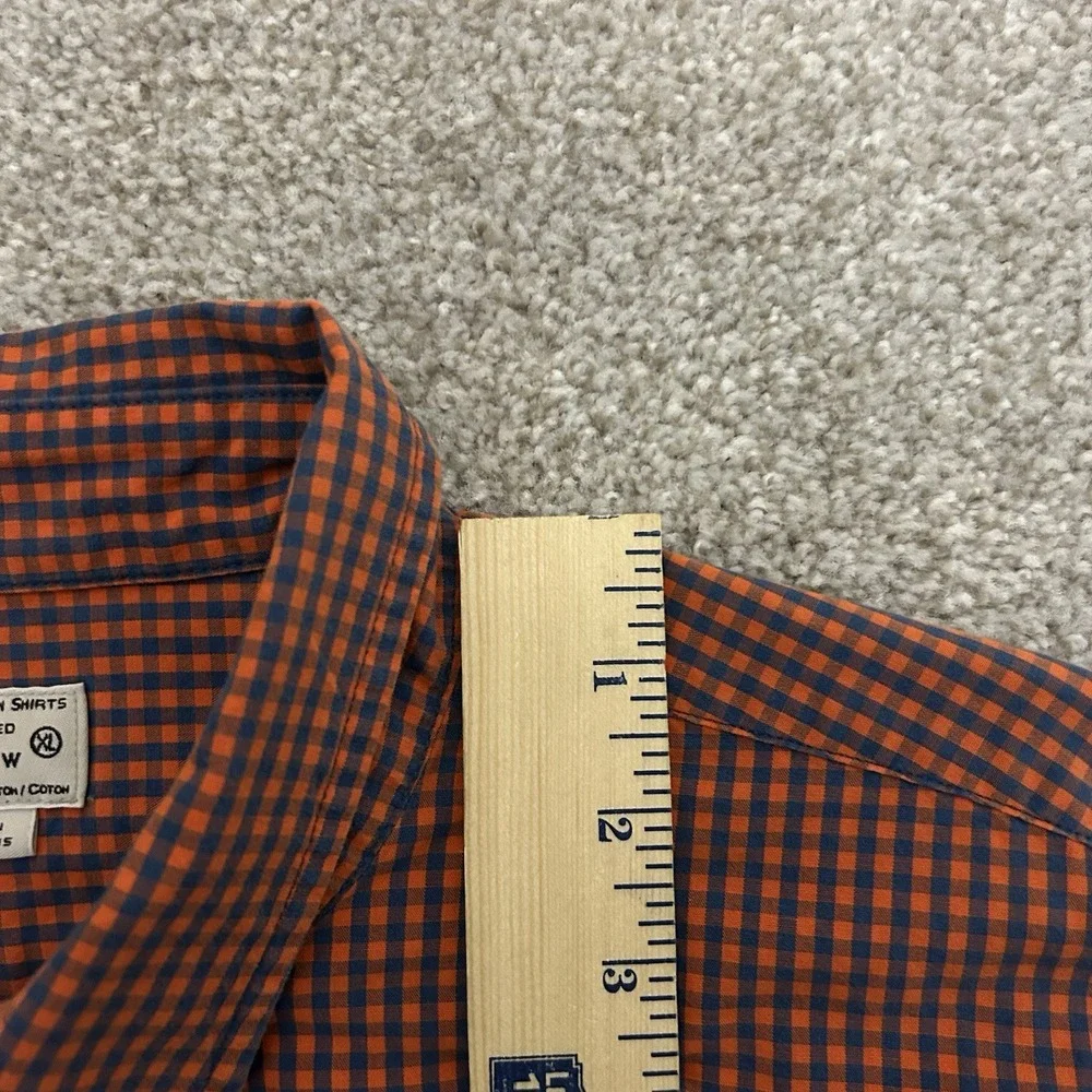 J Crew Adult Men's Size XL Check Long‎ Sleeve Button Front Shirt